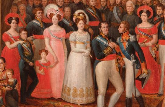 José Aparicio Inglada, detalle, El desembarco de Fernando VII en el Puerto de Santa María, 1823. Museo del Romanticismo, Madrid, España.