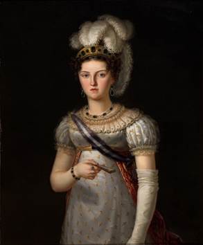 Francisco Lacoma Sans, María Josefa Amalia de Sajonia, tercera esposa de Fernando VII, 1820. Museo Nacional del Prado, Madrid, España.