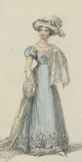 Rudolph Ackermann, traje de paseo (p. 50). Figurines Ingleses. Edición para España 1824-1825, 1824-1825. Biblioteca Nacional de España, Madrid, España.