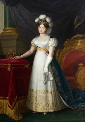 Luis de la Cruz y Ríos, La reina María Josefa Amalia de Sajonia, tercera esposa de Fernando VII, 1829. Casa de subastas Ansorena, Madrid, España.
