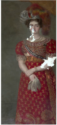 Carlos Blanco, en proceso de la restauración, María Josefa Amalia de Sajonia, 1826. Palacio Real de Madrid, Patrimonio Nacional, Madrid, España