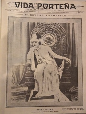 Fig. 10. Betty Blithe. Vida Porteña, 18/9/1922